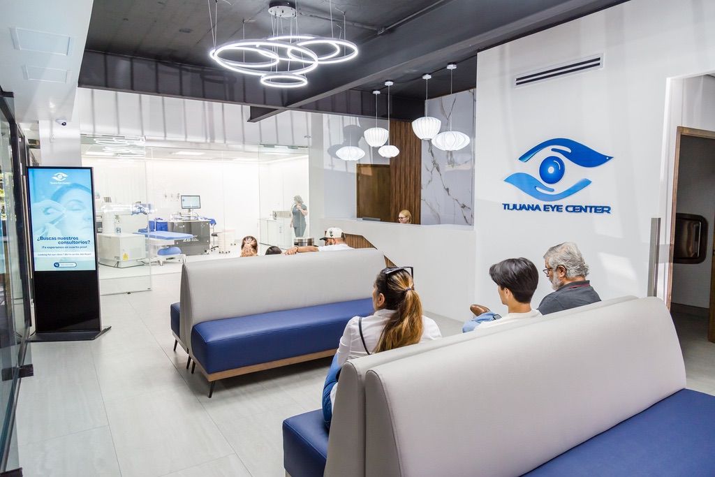 The fiirst floor waiting area with one of the diagnostic examination suites